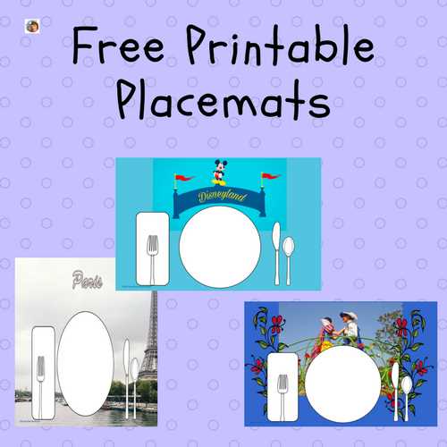 free printable placemat template