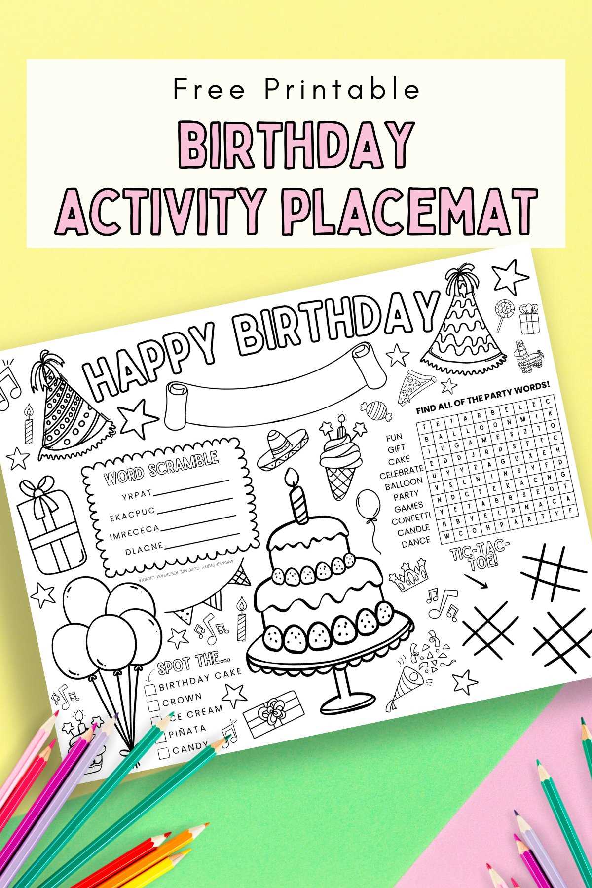 free printable placemats