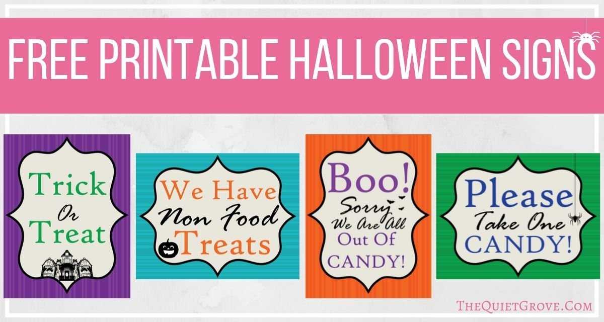 free printable please take one halloween sign