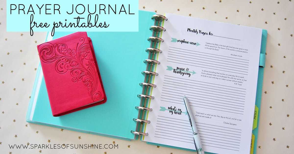 free printable prayer journal template
