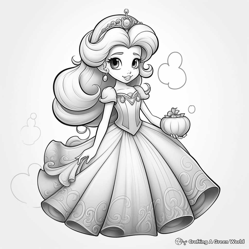 free printable princess peach coloring page