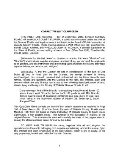 free printable quitclaim deed