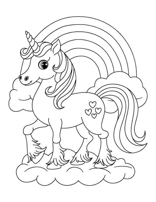 free printable rainbow coloring sheets