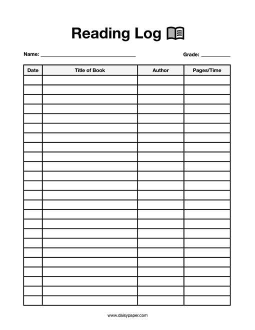 free printable reading tracker