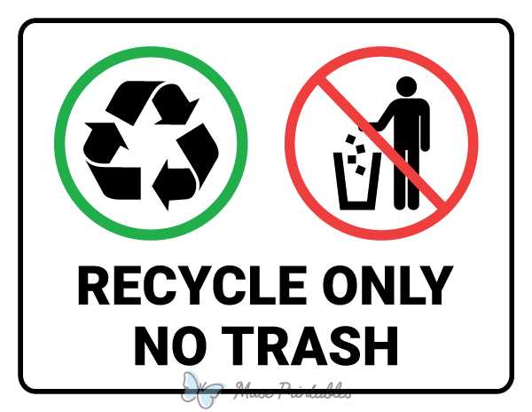 free printable recycle symbol