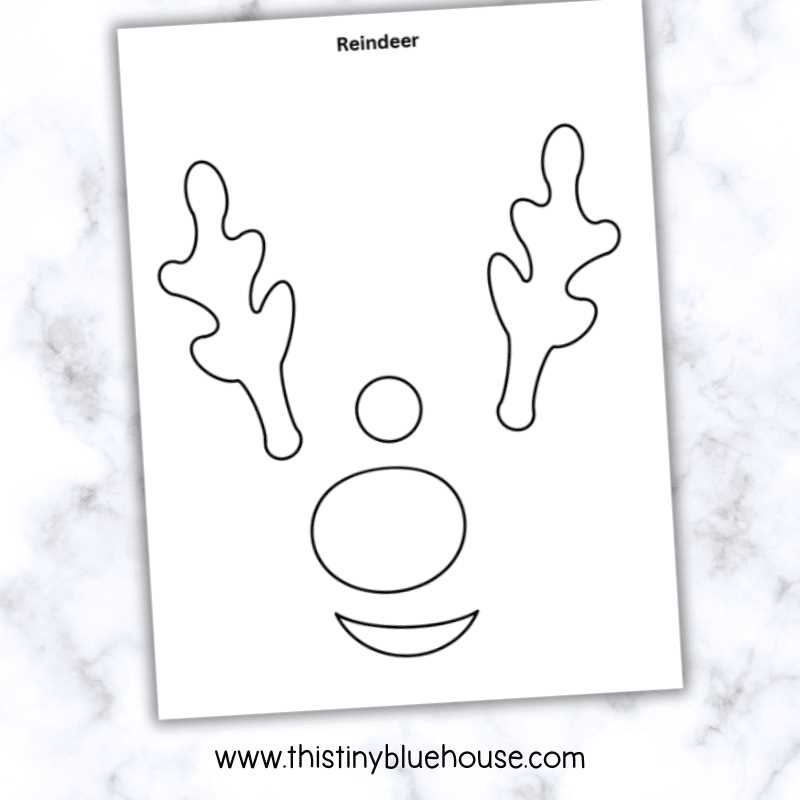 free printable reindeer face template
