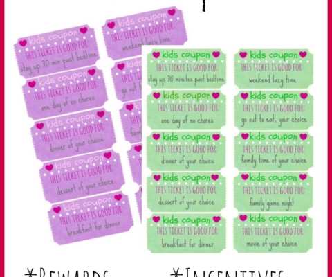 free printable reward tickets