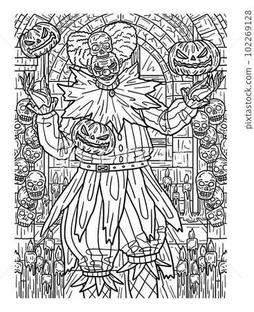 free printable scary halloween coloring pages for adults
