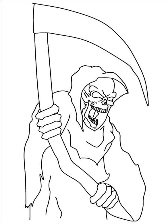 free printable scary halloween coloring pages for adults