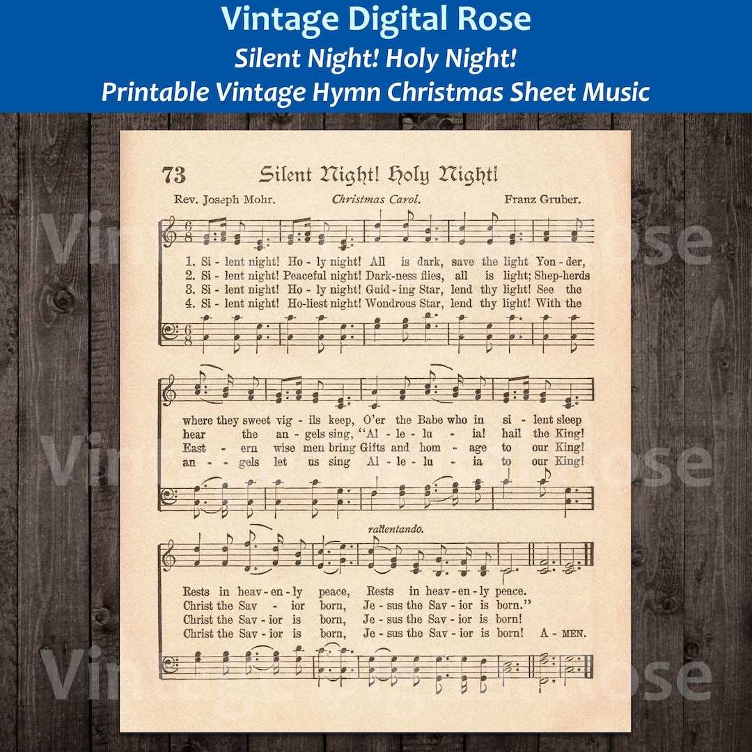 free printable sheet music silent night