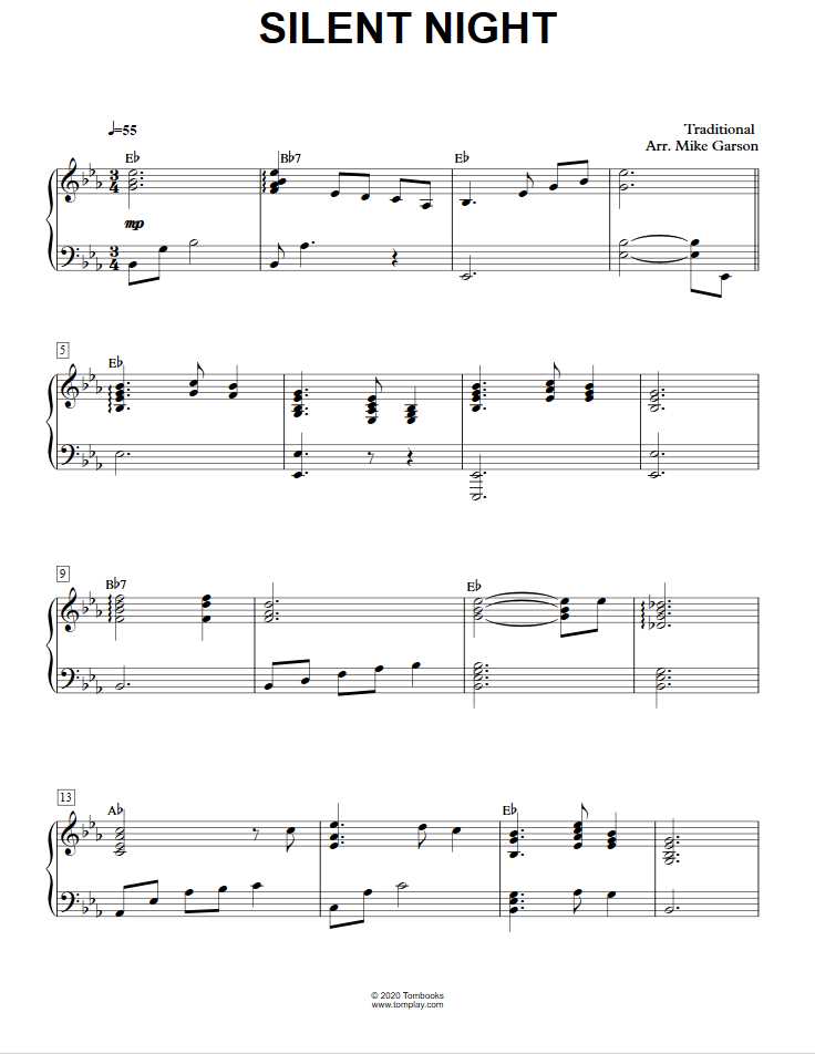 free printable sheet music silent night