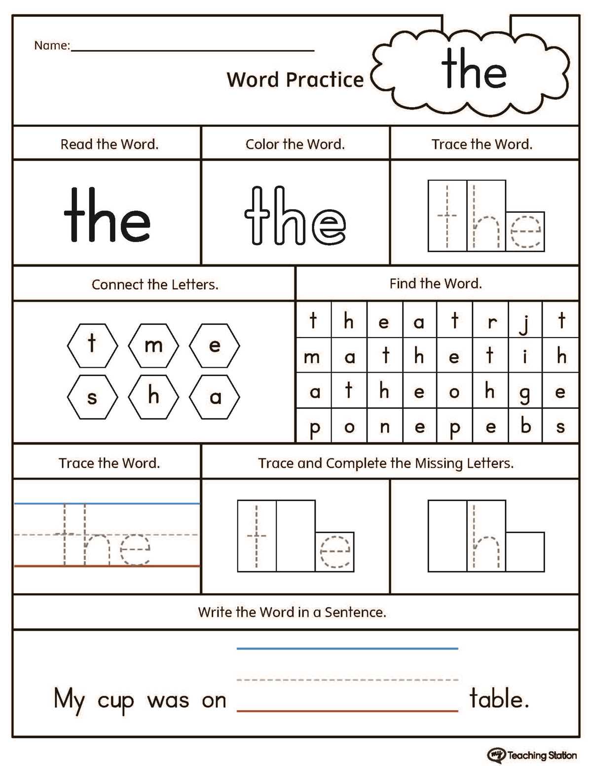 free printable sight words