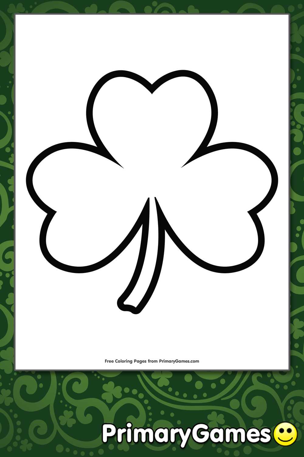 free printable small shamrock template