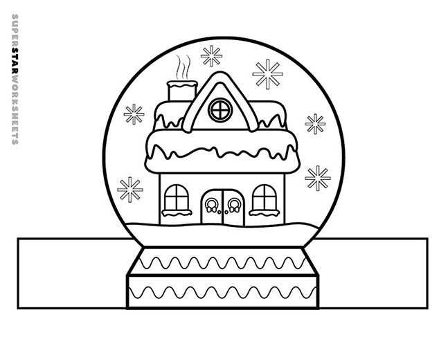 free printable snow globe template