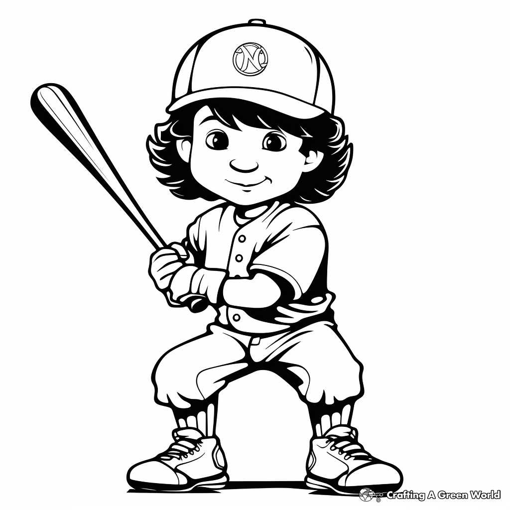 free printable softball coloring pages