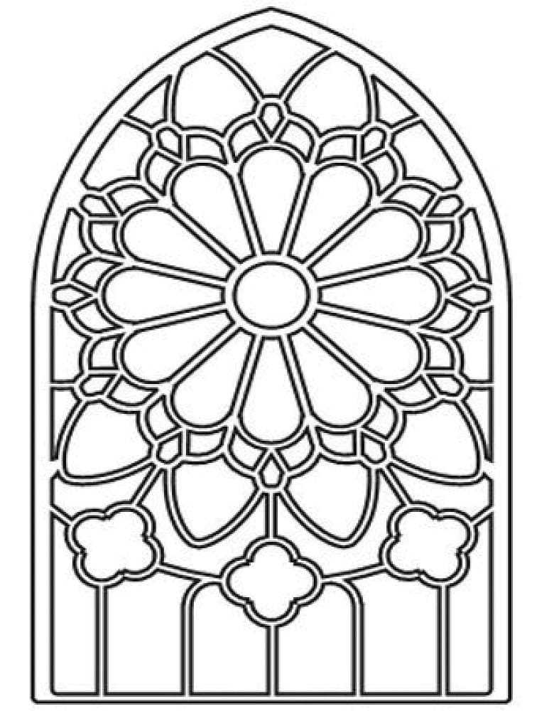 free printable stained glass coloring pages