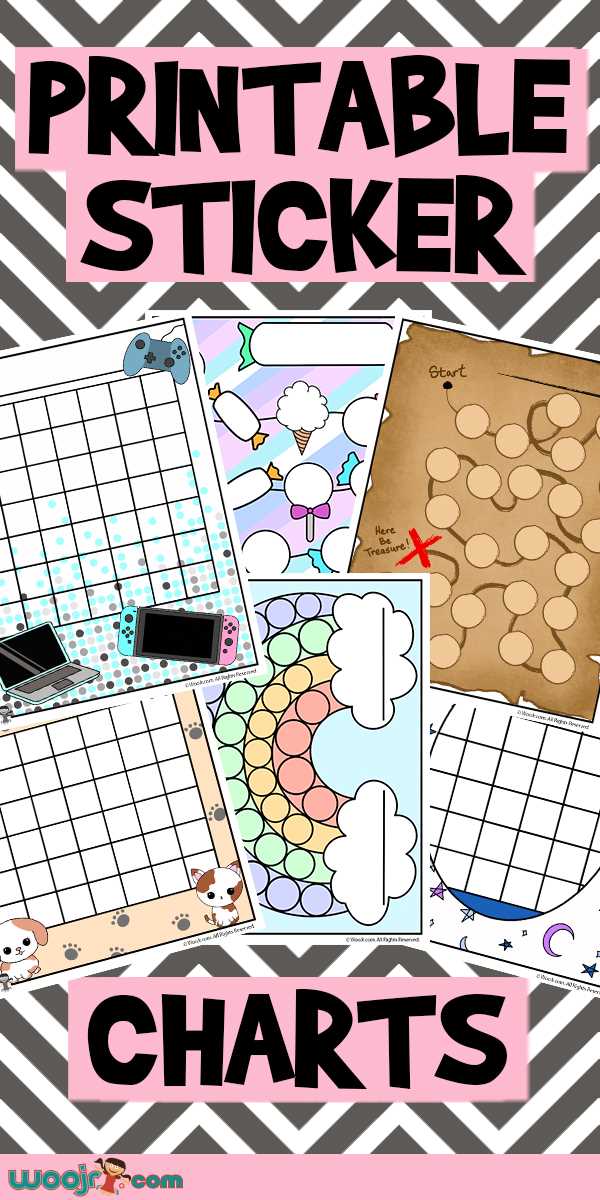 free printable sticker charts