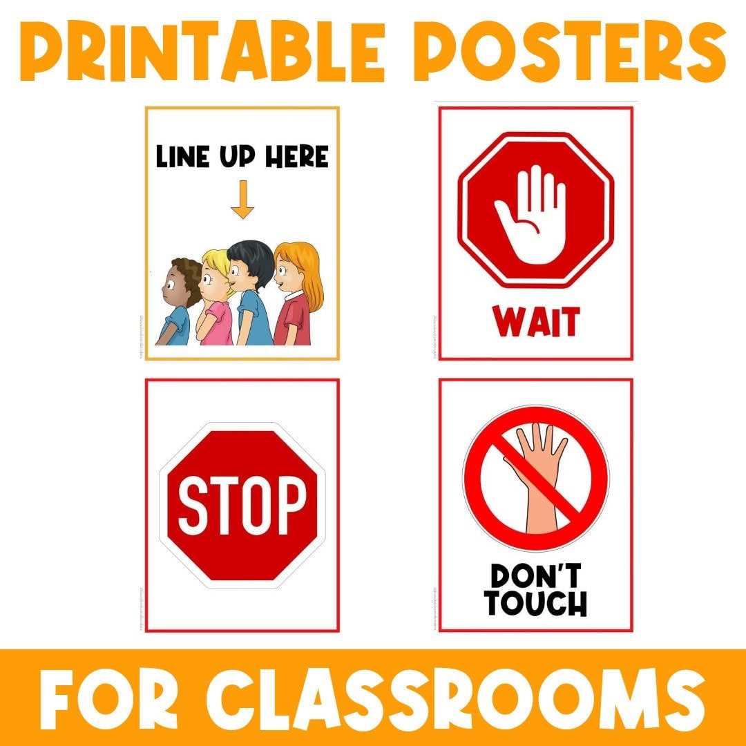 free printable stop sign for classroom