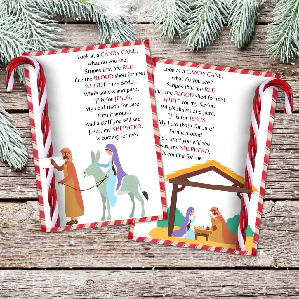 free printable story of the candy cane