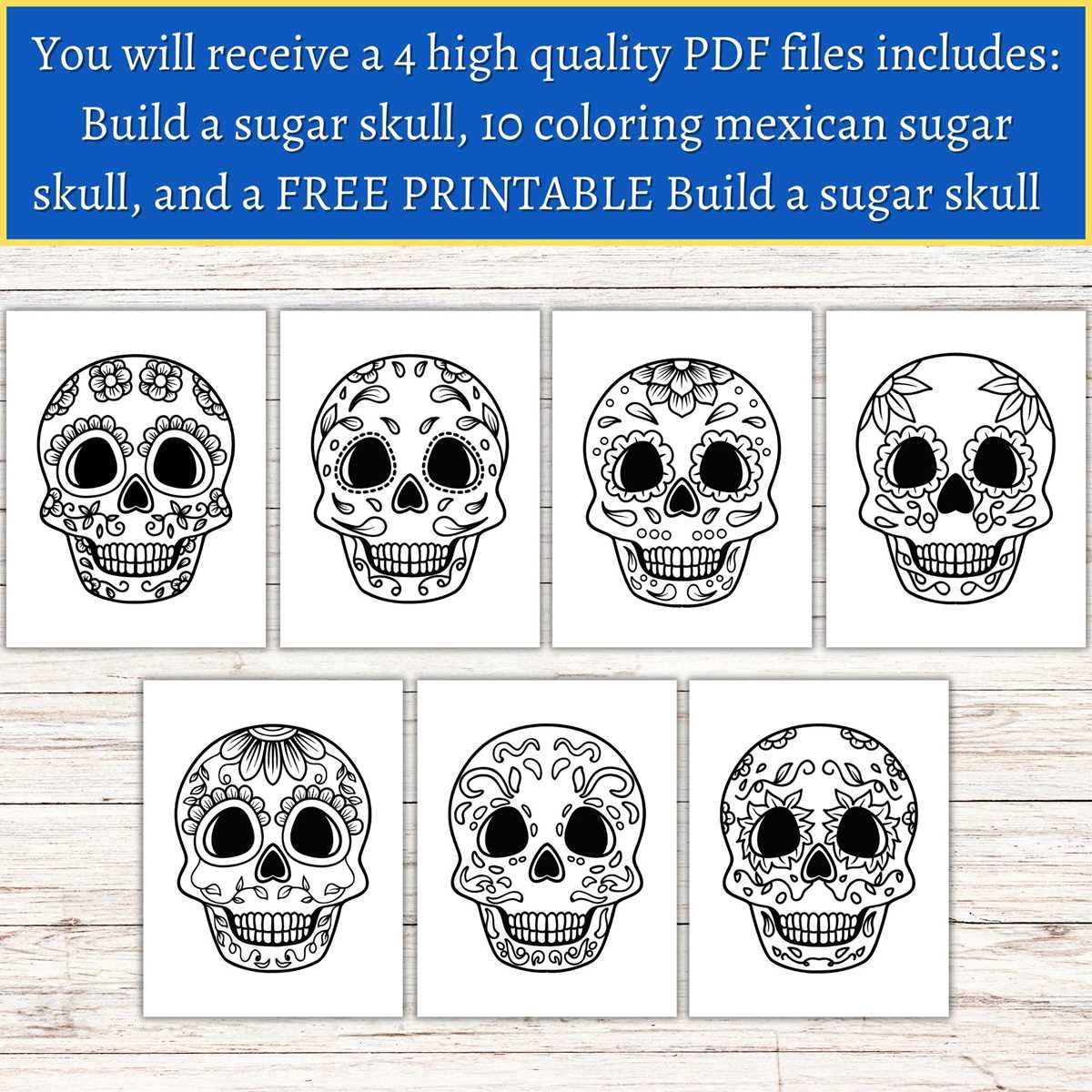 free printable sugar skull template