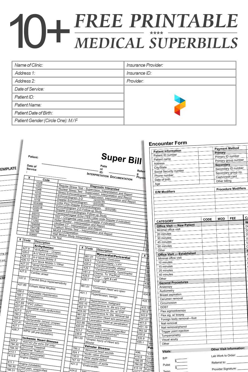 free printable superbill template