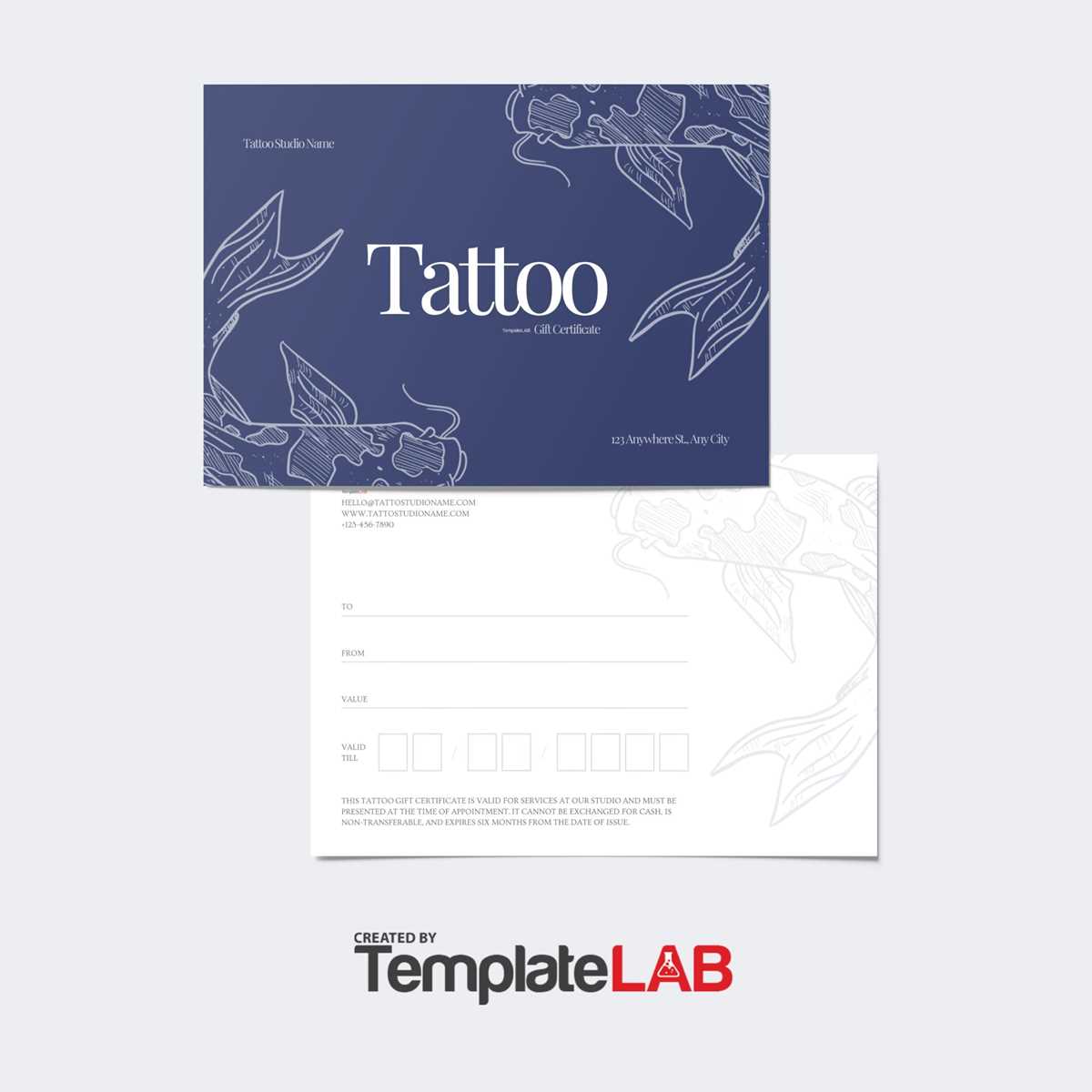 free printable tattoo voucher template