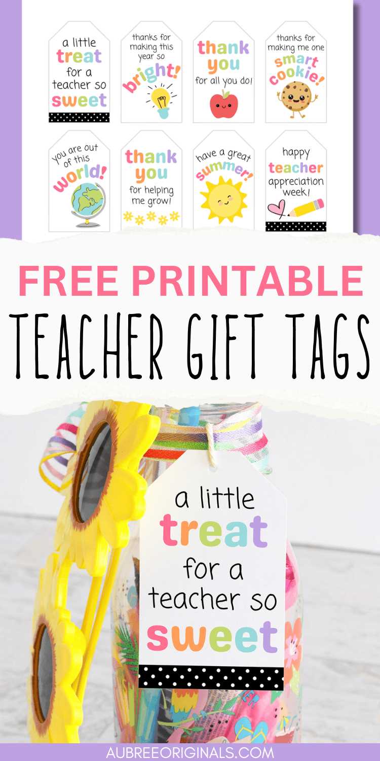 free printable teacher summer gift tags