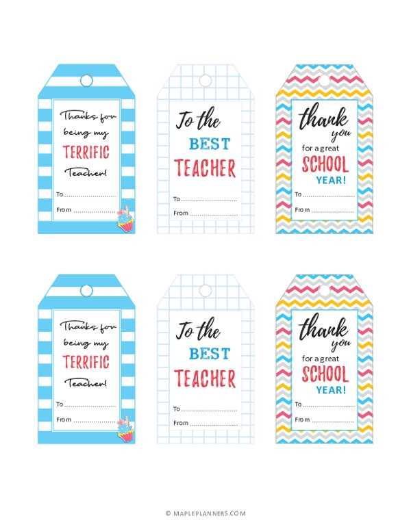 free printable teacher summer gift tags