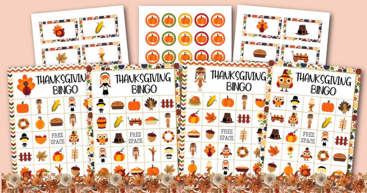 free printable thanksgiving bingo cards for large groups