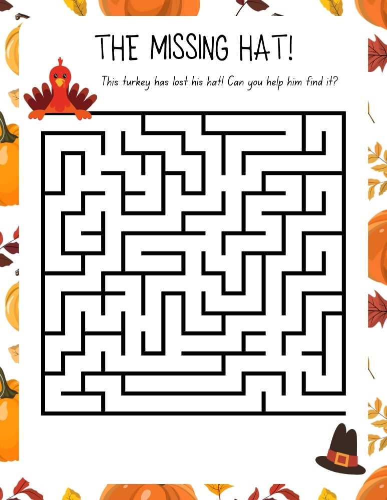 free printable thanksgiving mazes for kids