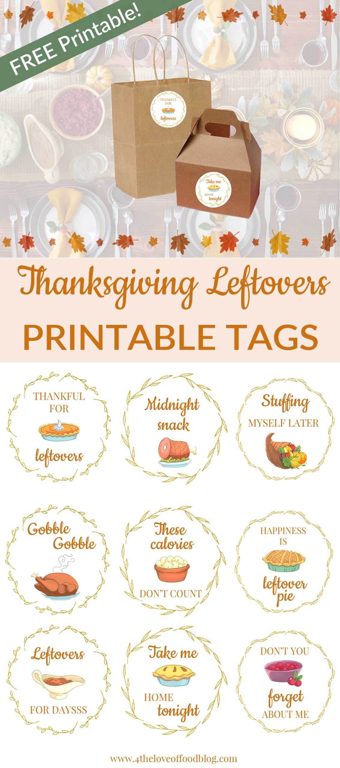 free printable thanksgiving tags