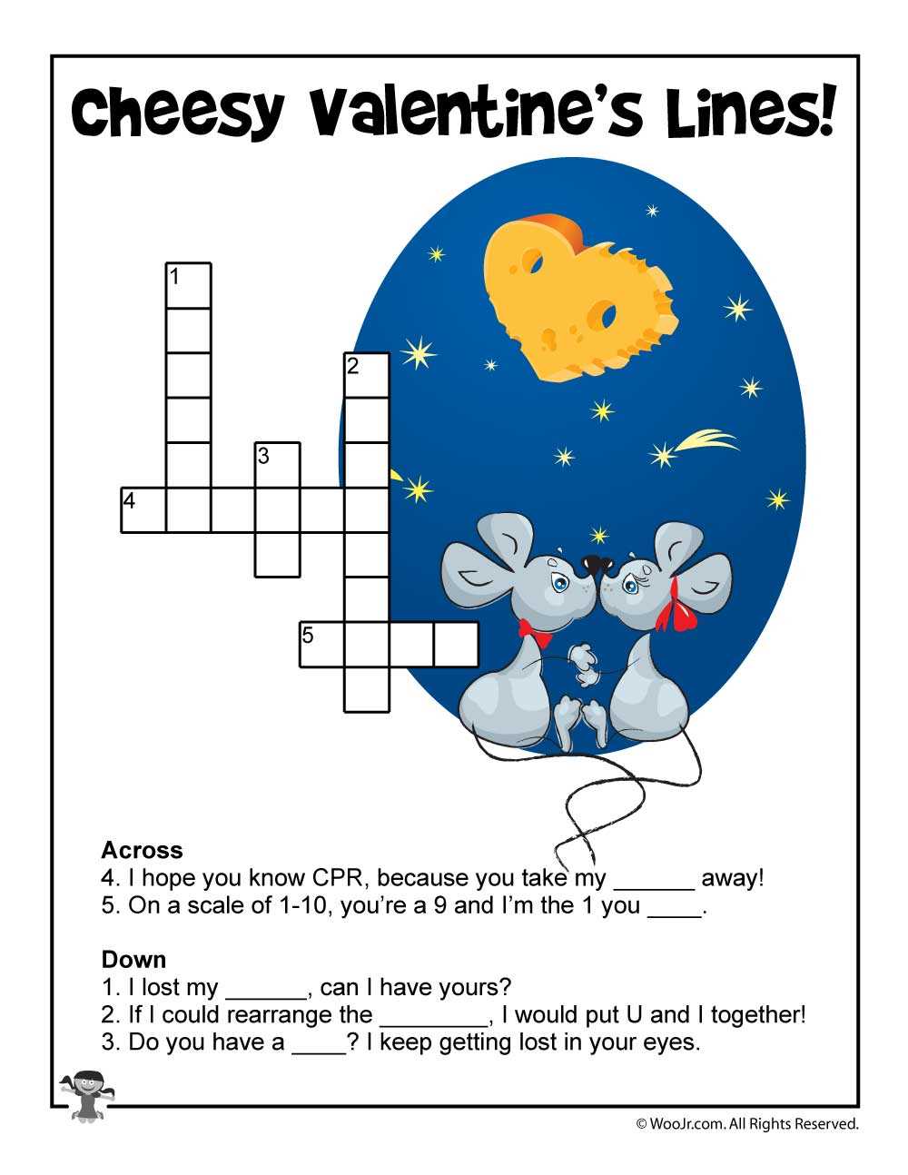 free printable valentine crossword puzzles printable