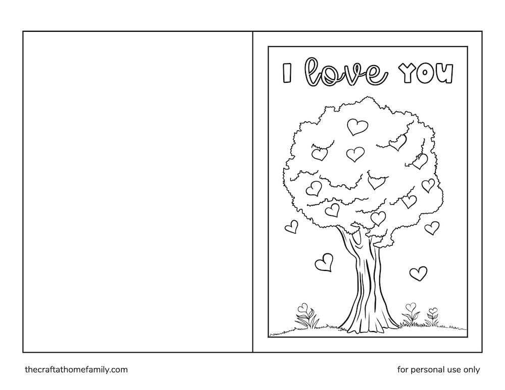 free printable valentines day cards to color