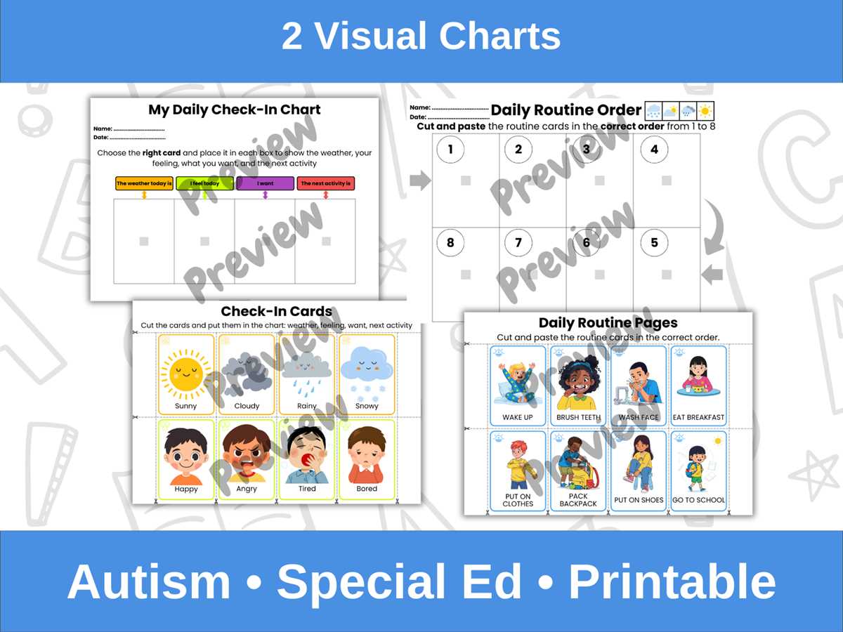 free printable visual schedule autism