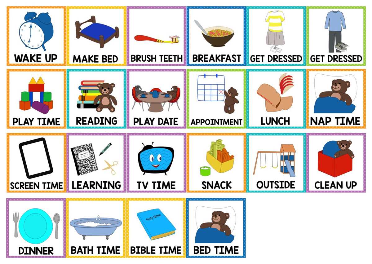 free printable visual schedule autism