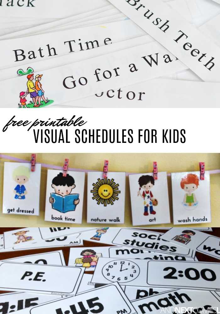 free printable visual schedule icons