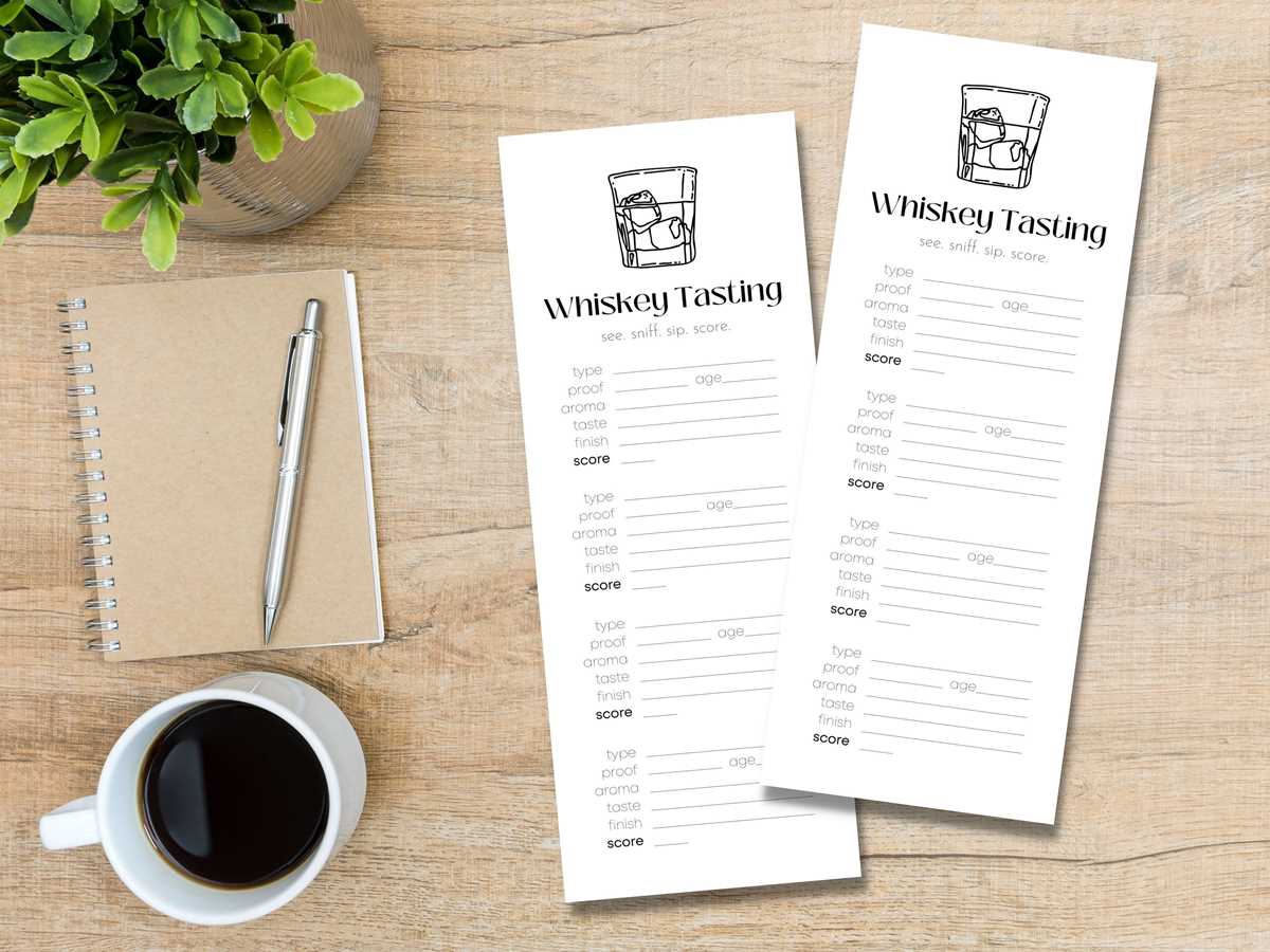 free printable whiskey tasting sheet template