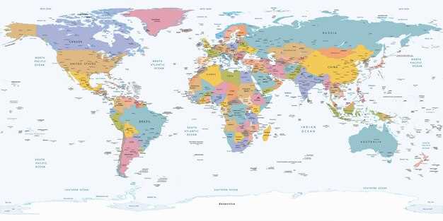 free printable world map with countries