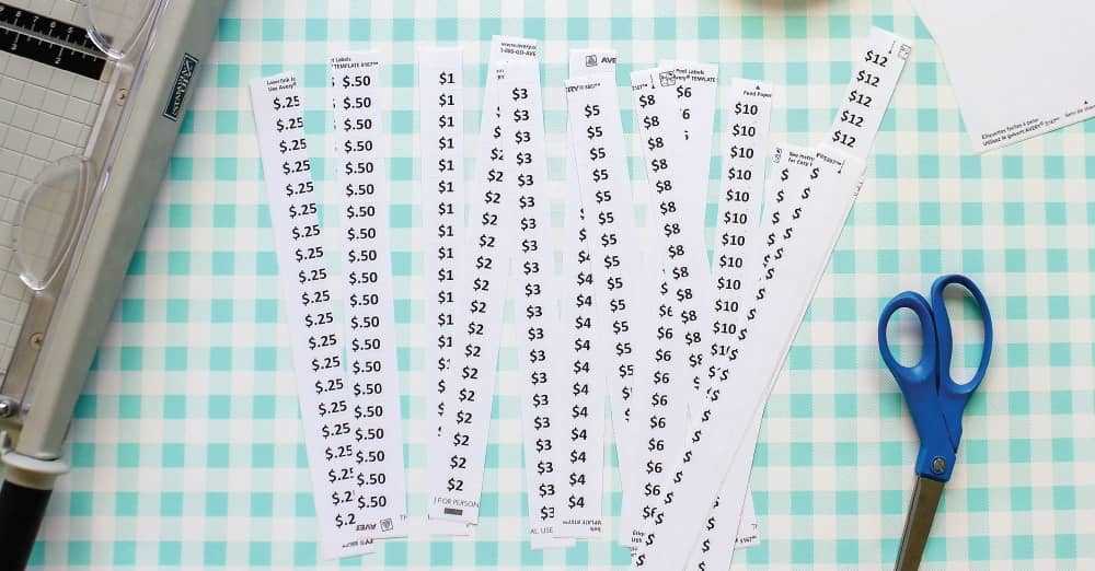 free printable yard sale price tags