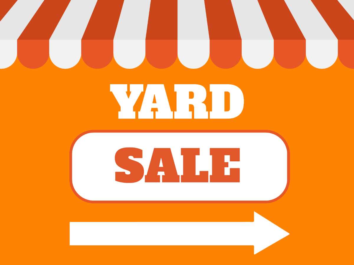 free printable yard sale sign