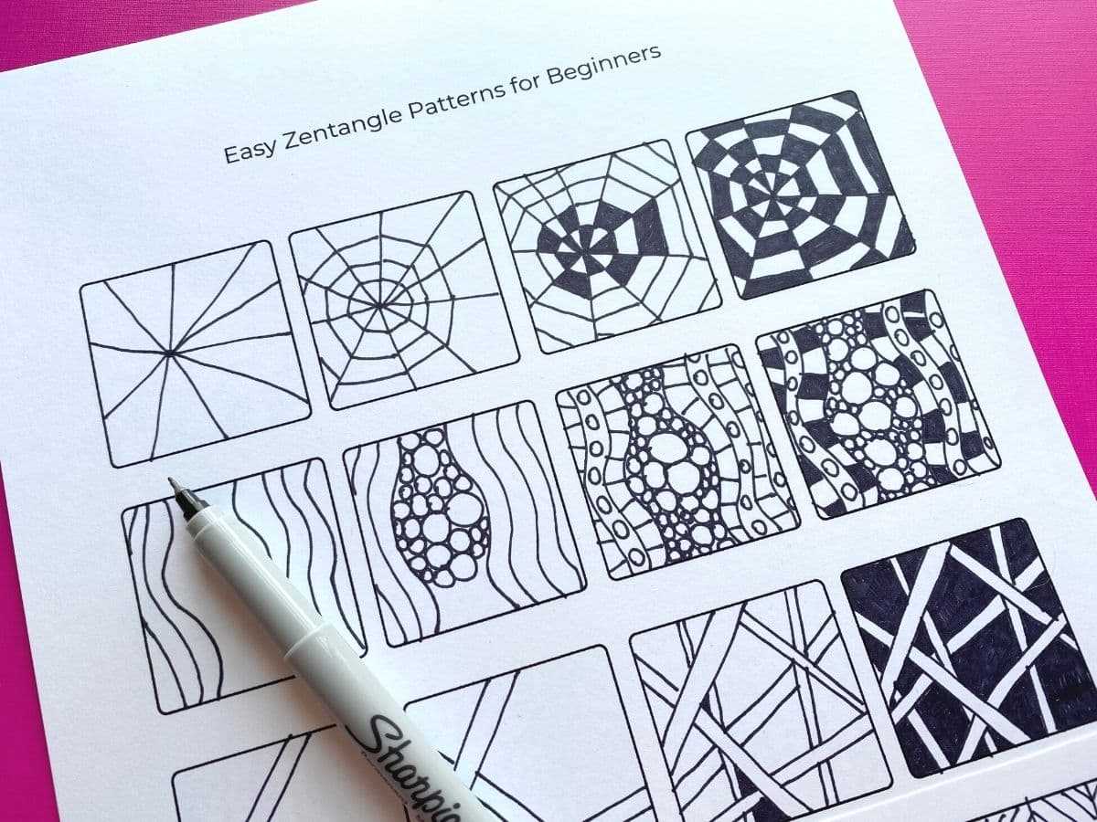 free printable zentangle patterns