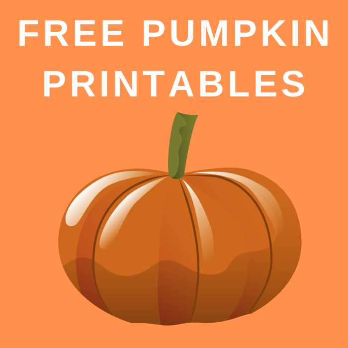 free pumpkin printable