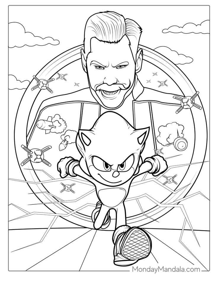 free sonic coloring pages printable