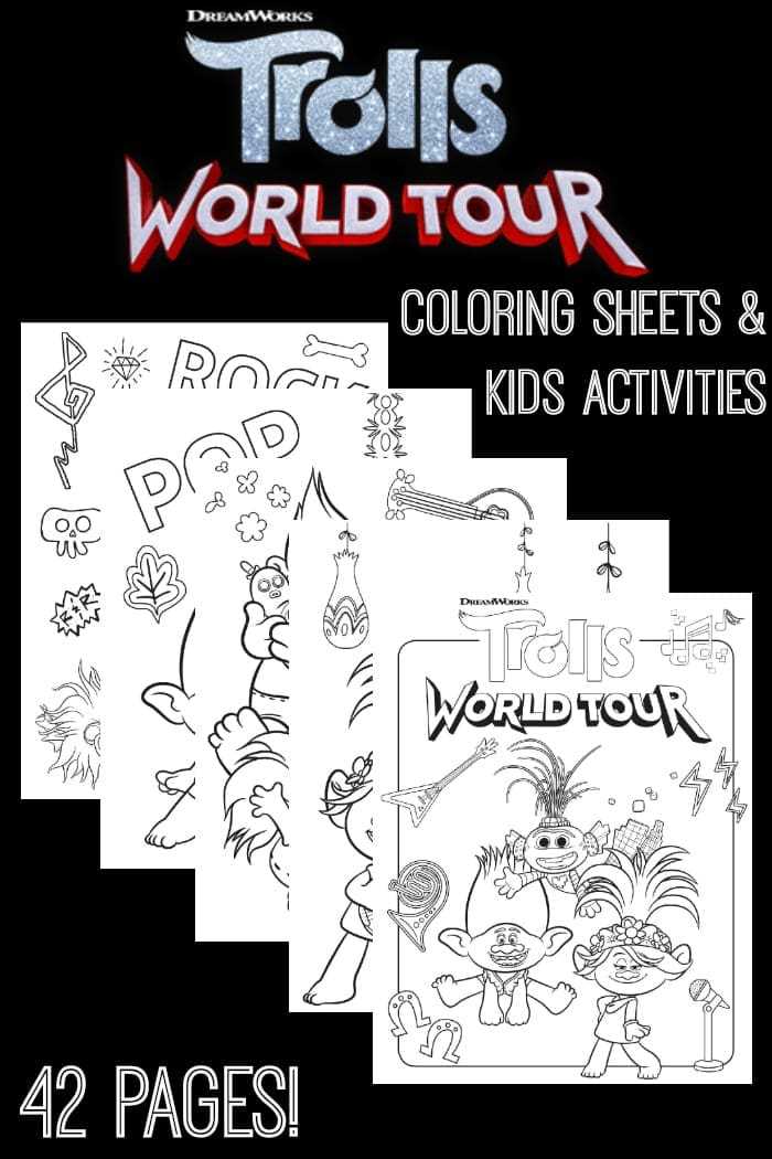 free trolls printable coloring pages