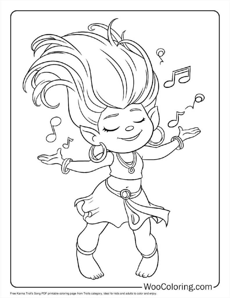 free trolls printable coloring pages