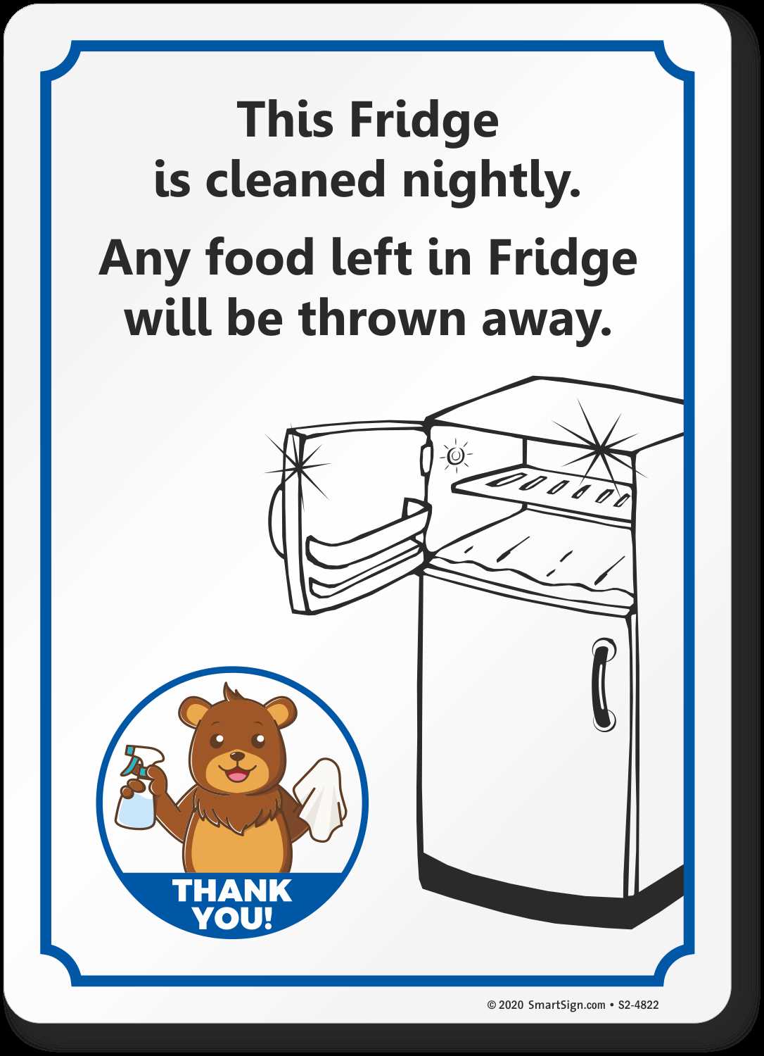 fridge clean out sign printable free