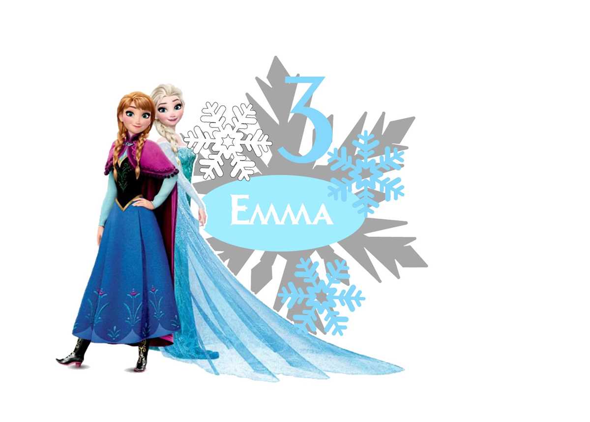 frozen cake topper printable
