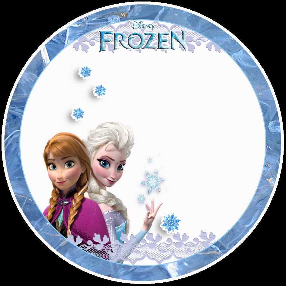 frozen cake topper printable