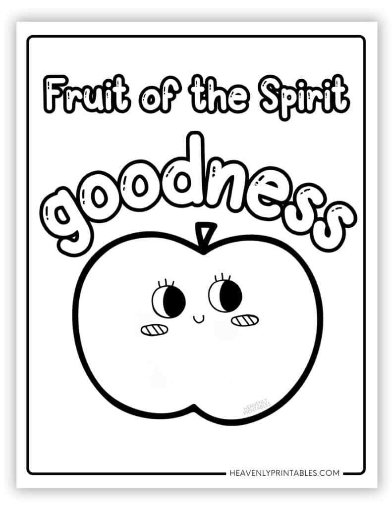 fruit of the spirit coloring page free printable