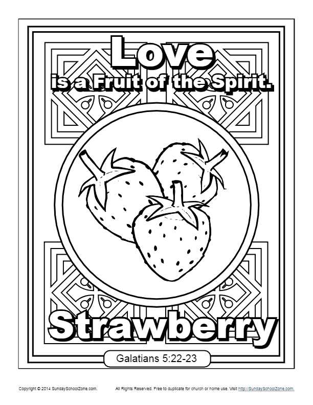 fruits of the spirit coloring pages printable